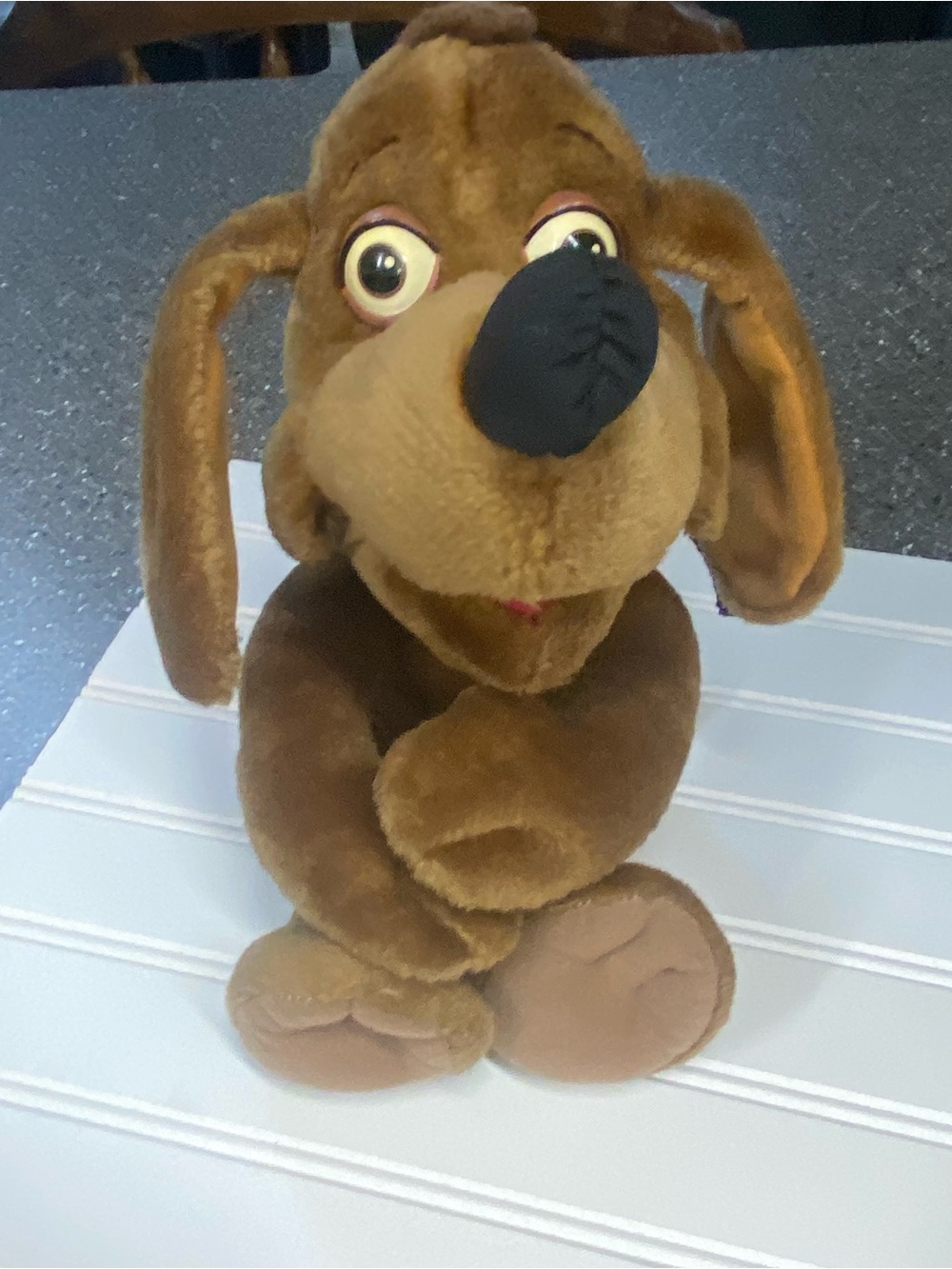 Fisher-Price puzzle piece Brown Plush Dog Toy with Black Nose collect adorable